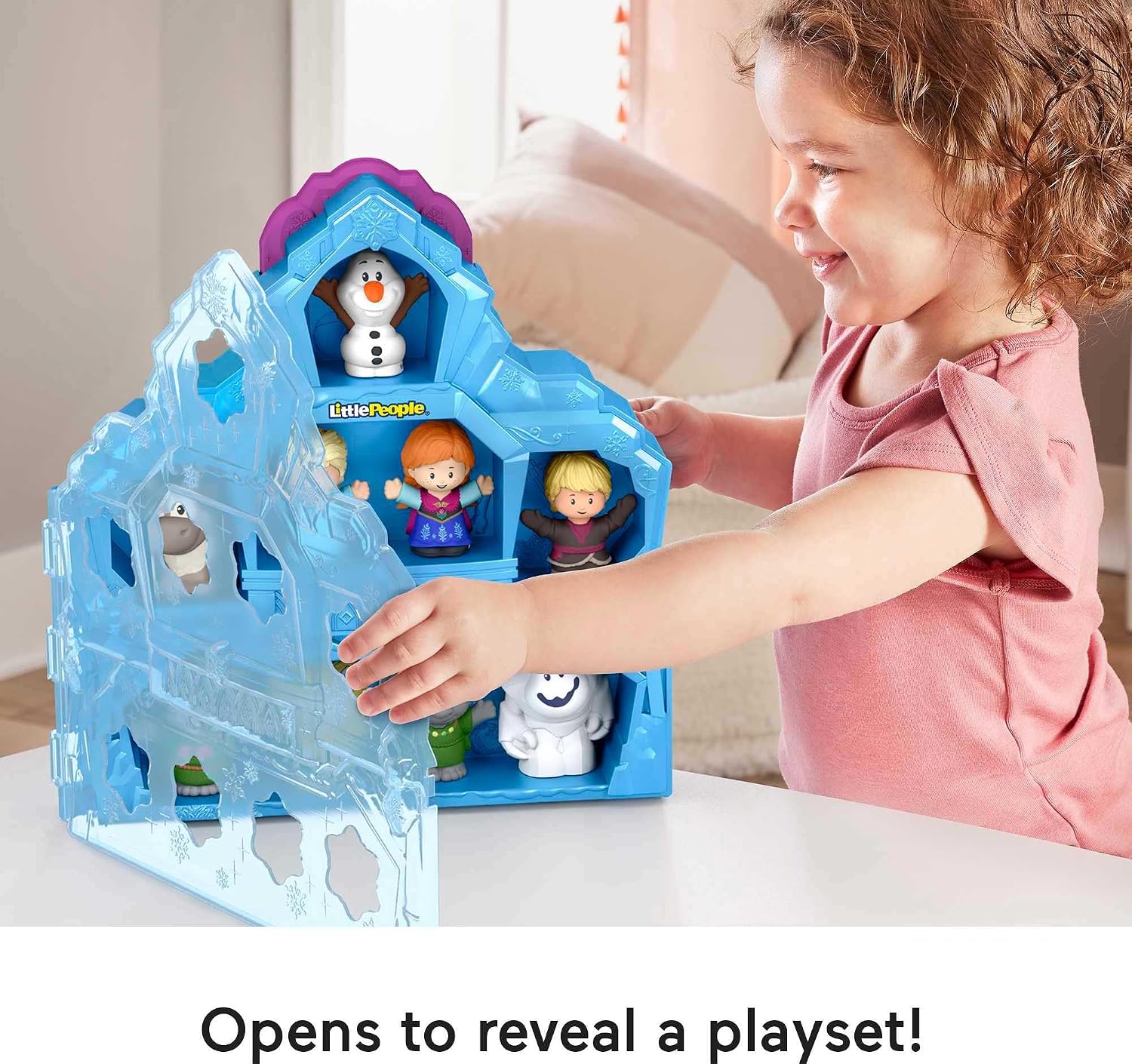 Fisher-Price Little People Toddler Toy Disney Frozen Carry Along Castle Case Playset with Figures for Pretend Play Kids Ages 18+ Months - Image 5