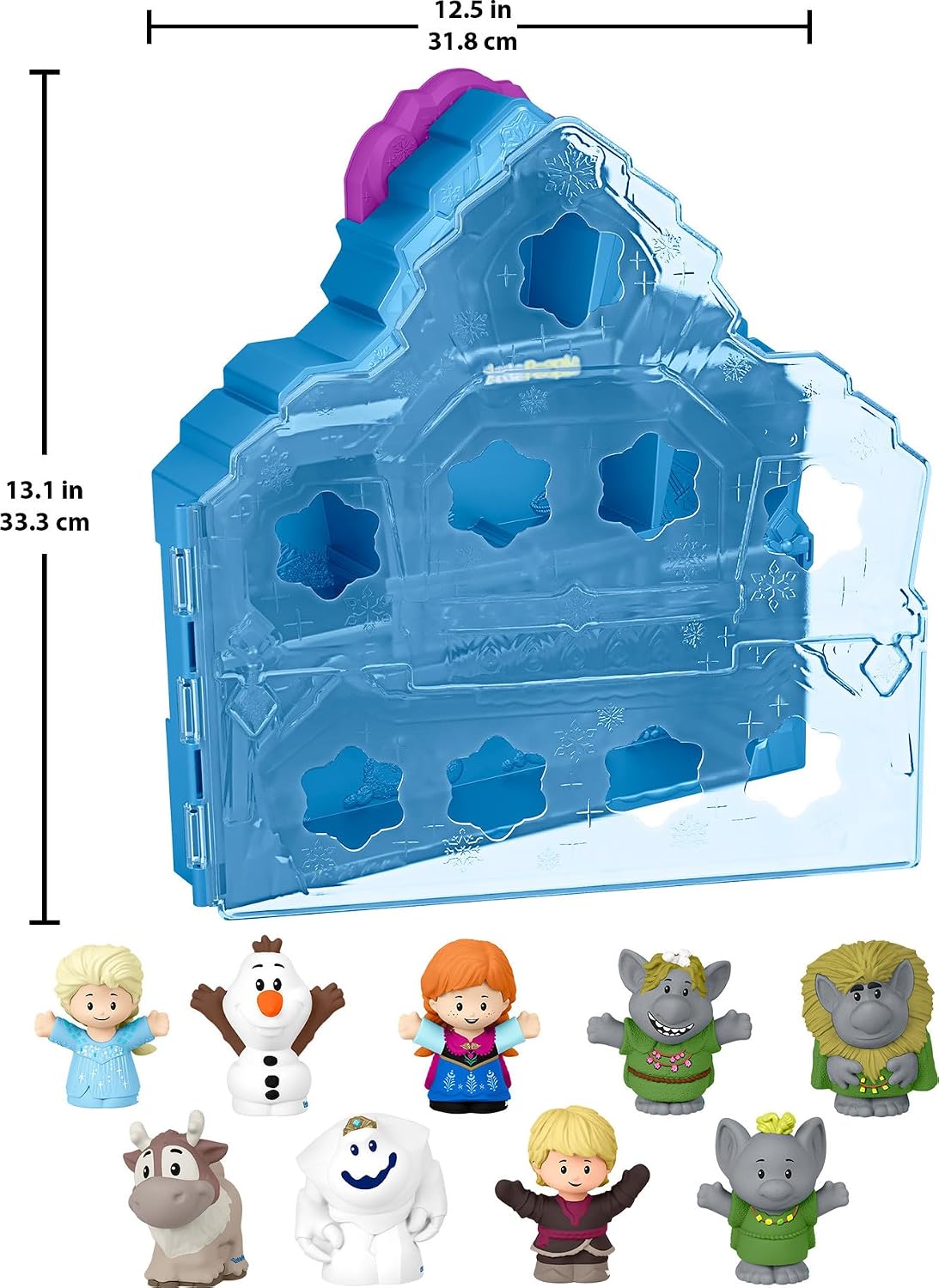Fisher-Price Little People Toddler Toy Disney Frozen Carry Along Castle Case Playset with Figures for Pretend Play Kids Ages 18+ Months - Image 6