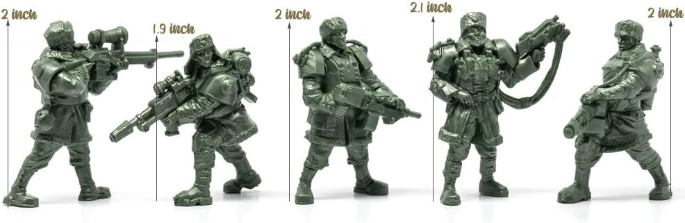 Fantasy Creature Mini Action Figure Playset- Polar Guardsmen 2 inch 1/32- 5 pcs Fantasy Figures - XL 1/32nd Scale DND Characters Accessories RPGs and Soldiers - Image 3
