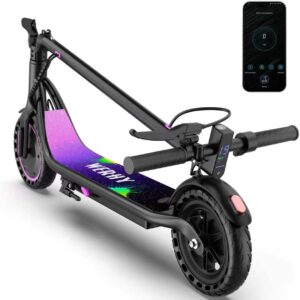 Electric Scooter, 500W/350W/800W/1000W Motor & 10″/8.5″ Solid Tires, Up to 22/19 MPH & 28/25/15 Miles Range, Foldable Commuter E Scooter for Adults & Teens with Dual Brake System, APP