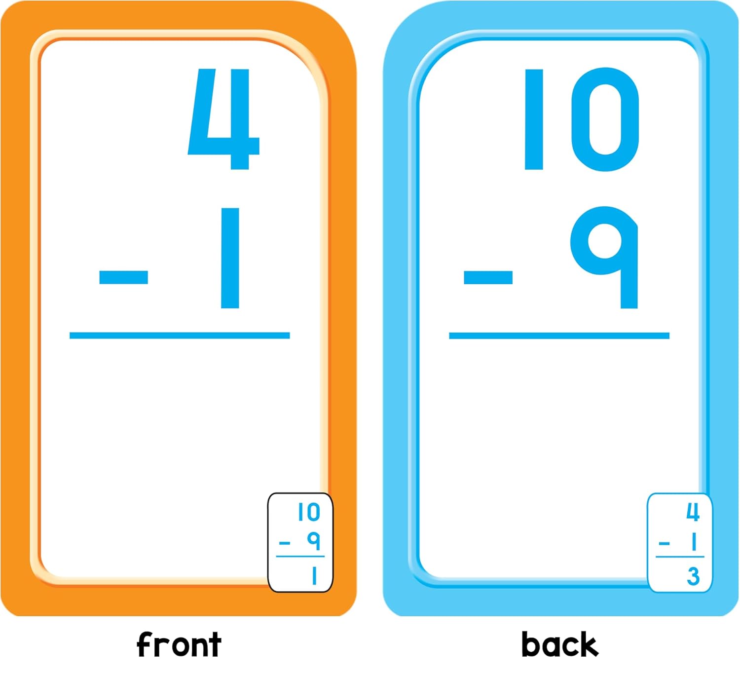 School Zone Subtraction 0-12 Flash Cards: 56 Cards, 1st Grade, 2nd Grade, Numbers 0-12, Differences, Early Math, Problem Solving, Subtraction Problems, Counting, Ages 6+ - Image 4