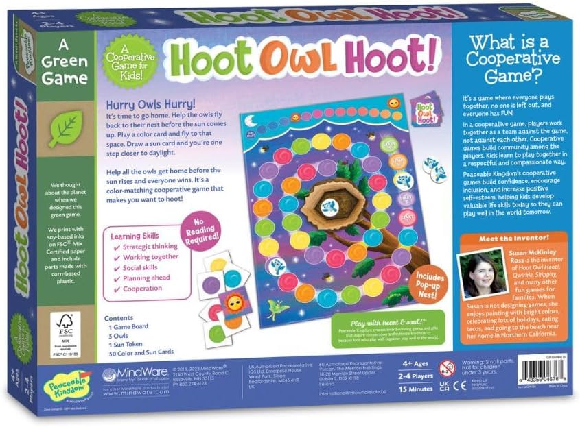 Peaceable Kingdom Hoot Owl Hoot - Cooperative Matching Game For Kids - Image 4