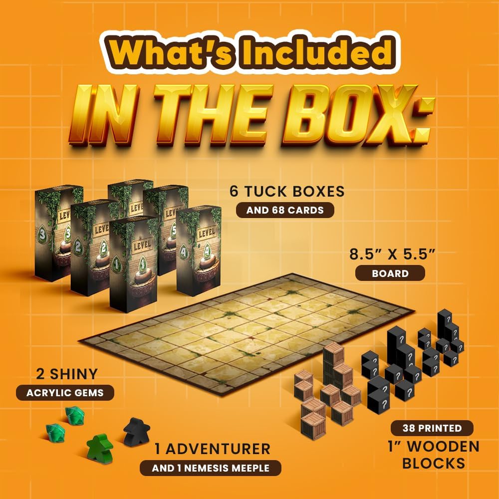 Relics of Rajavihara – Solo Puzzle Adventure Game with 50 Challenges Across 5 Floors – Strategic Logic Board Game for All Ages – Replayable Brain Teasers for Endless Fun - Image 7