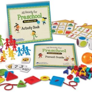 Learning Resources All Ready For Preschool Readiness Kit – 60 Activities Set, Ages 3+, Kindergartner Preparation Kit, Preschool Homeschool Curriculum