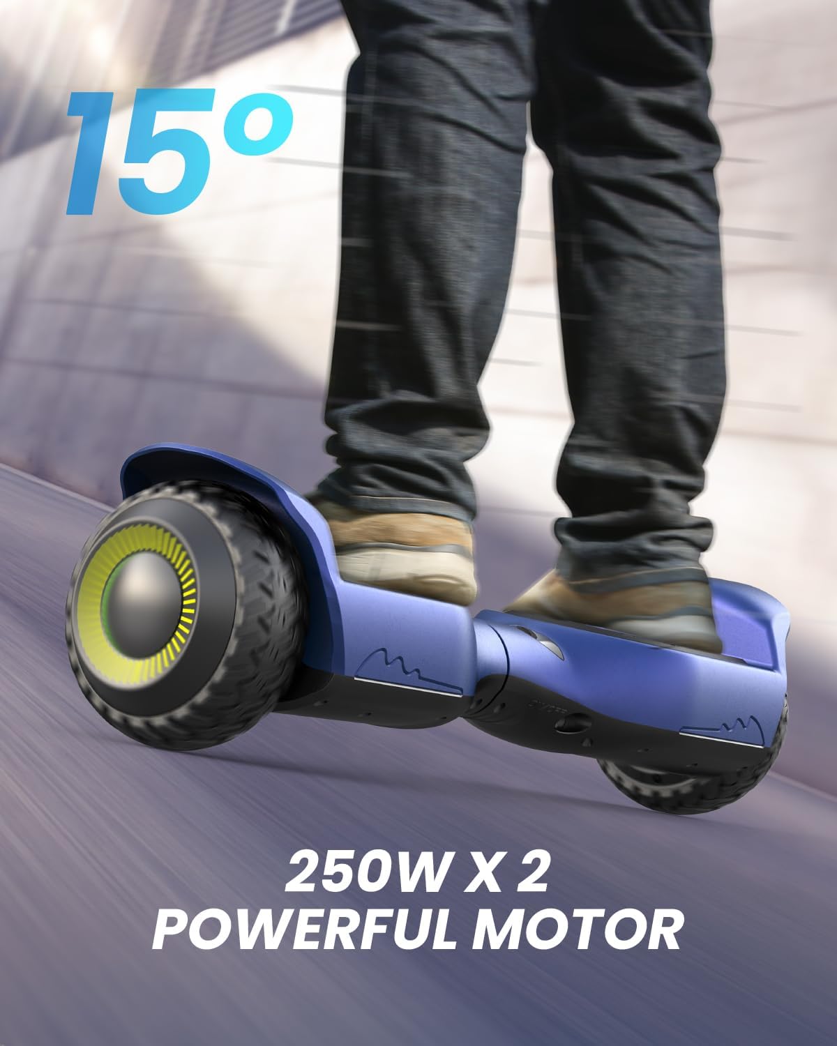 Gyroor Self Balancing Scooter New G13 All Terrain Balancing Scooter with LED Lights, Self Balancing Off Road with Bluetooth for Kids ages 6-12 and Adults-Black - Image 2