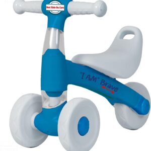 Best Ride On Cars Toddler Balance Bike Trike Boys Girls – 3 Wheels Baby UL 2849 Certified Kids First Birthday Gifts for Boys & Girls (I am Happy Blue)