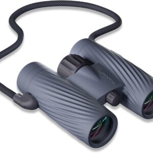 Bushnell A3 8×32 Compact Binoculars for Adults & Kids, Waterproof, Fogproof, 8X Magnification, Fully Multi-Coated Lenses & Rubber Armor – Folkstone Gray