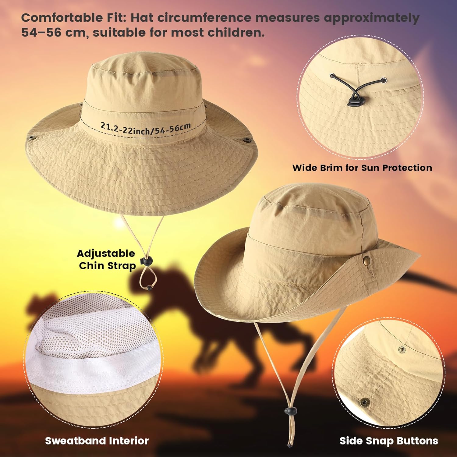 Kyson Kids Explorer Costume and Bug Catcher Kit 22Pcs with Vest,Hat,Net,Tweezers-Safari Camping Adventure Gear for Outdoor Exploration Ages 3-8 Boys Girls (Khaki) - Image 3