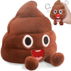 WYZOID Funny Farting Poop Plush Toy – 30 Hilarious Fart Sounds, Soft & Durable, Perfect Gag Gifts for Kids, Pets, and Pranks – Ready to Use for Endless Fun and Laughter!