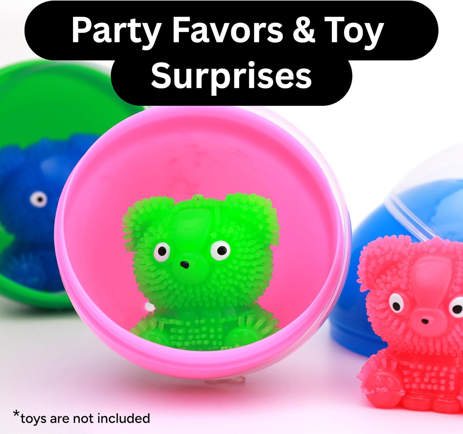 Entervending Vending Machine Capsules - 3" Empty Plastic Capsules - Toy Capsule - 14 Round Large Easter Eggs - Bath Bombs Molds - Party Favors Pinata Stuffers DIY Craft Supplies - Image 8