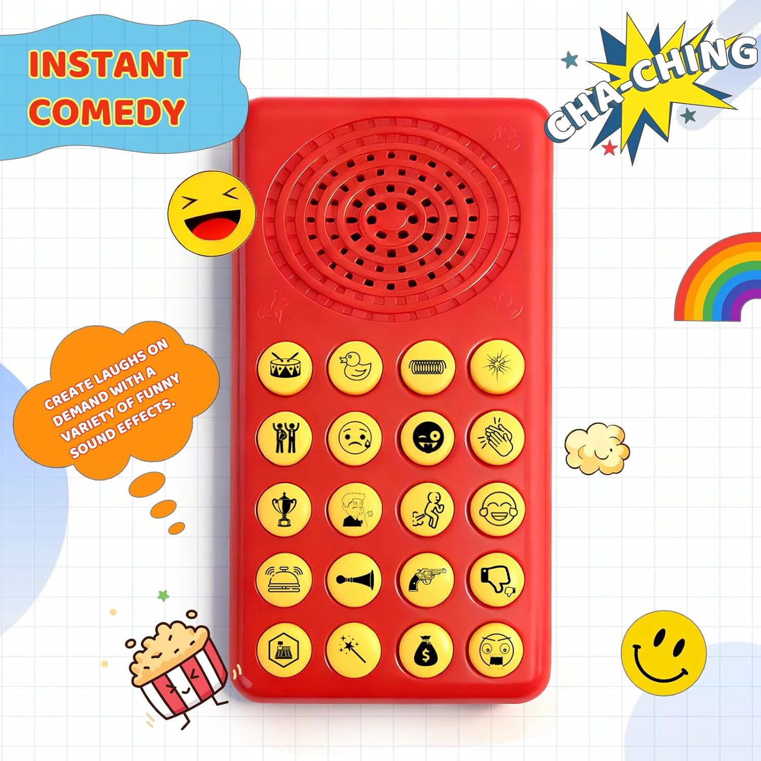 Sound Effects Machine - Noise Maker for Kids - 20 Funny Sounds with Volume Control - Portable Electronic Sound Maker for Party, Game Night and Family Fun - Image 4
