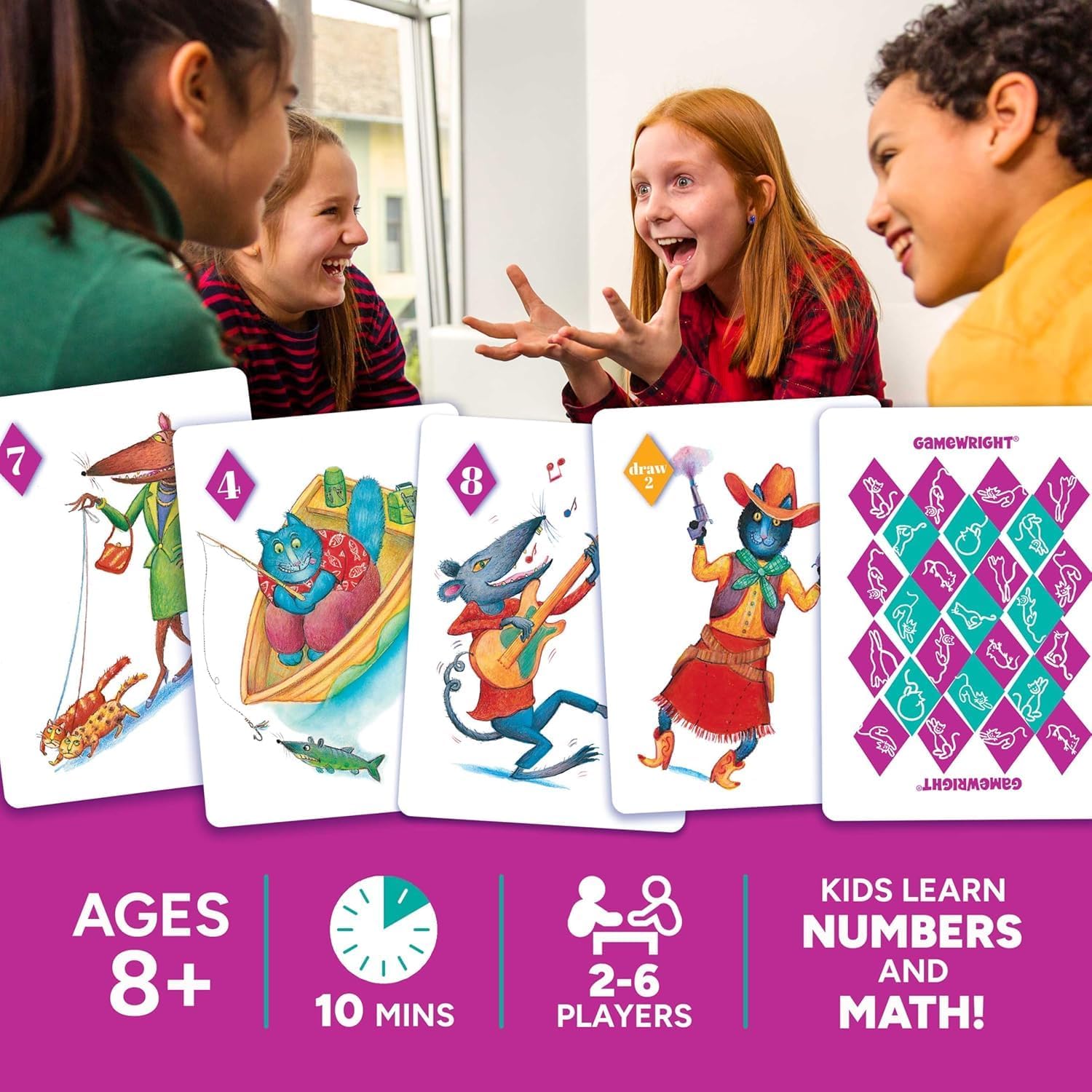 Gamewright Rat‑A‑Tat Cat Card Game – Family Board Games & Kids Games | Memory & Strategy Game for Kids 6+ | Quick Play Card Game for Family Game Night, 2‑6 Players - Image 5