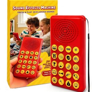 Sound Effects Machine – Noise Maker for Kids – 20 Funny Sounds with Volume Control – Portable Electronic Sound Maker for Party, Game Night and Family Fun
