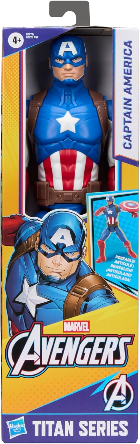 AVENGERS Marvel Titan Series Captain America 11.5-Inch (29.2 CM) Action Figure, Super Hero Figures & Toys for Kids, Ages 4+ - Image 2