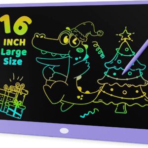 KOKODI LCD Writing Tablet for Kids 16 Inch Colorful Doodle Board, Electronic Drawing Tablet Drawing Pad for Kids, Educational and Learning Kids Toys Gifts for 3 4 5 6 7 8 Year Old Boys and Girls