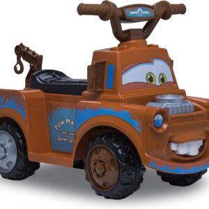 Kid Trax Toddler Disney Cars 3 Tow-Mater Electric Quad Ride-On, Kids 1.5-3 Years Old, 6 Volt Battery and Charger Included, Max Weight 45 lbs, Tow-Mater brown