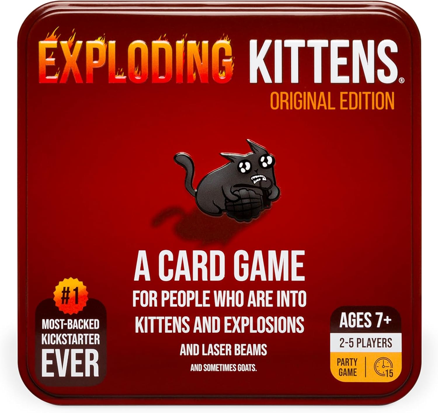Exploding Kittens Original Edition in Collectible Tin - Fun & Hilarious Card Game for Kids and Adults, Ideal for Party Family Game Night and Party, 56 Cards Included - Image 6