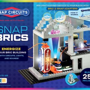 Snap Circuits BRIC: Structures | Brick & Electronics Exploration Kit | Over 20 Stem & Brick Projects | Full Color Project Manual | 20 Parts | 75 BRIC-2-Snap Adapters | 140+ BRICs