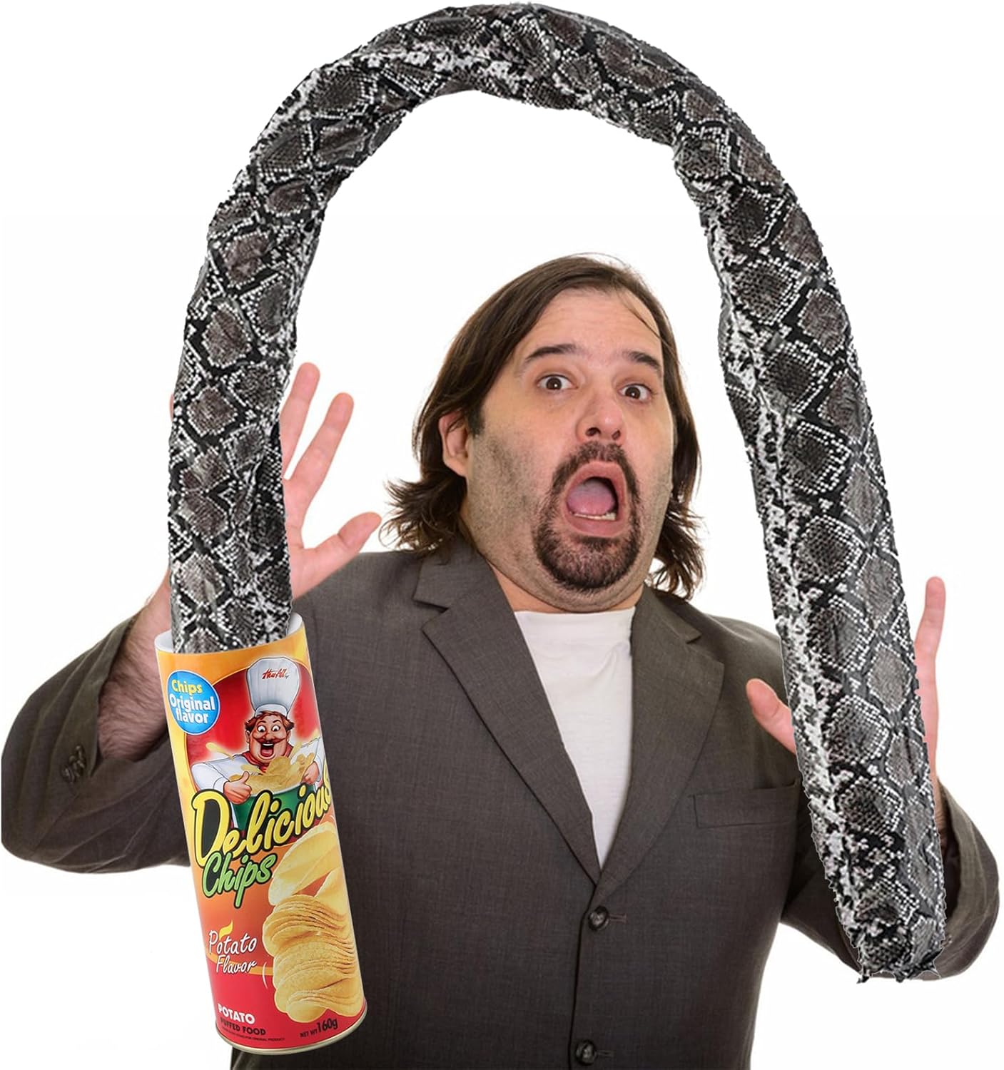 Winbar Prank Gifts for Kids, Funny Classic Snake in a Can Prank for Kids Magic Potato Chip Cans Fries Toys April Fools' Day and Halloween Party Decoration
