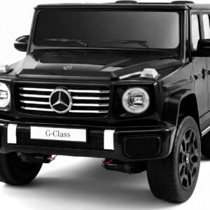 ELEMARA 2 Seater 24v Ride on Toys for Big Kids,Mercedes Benz G-Class G500 Electric Car for Kids,4WD Ride on Car with Remote Control,Battery Powered SUV,Bluetooth,Music& Horn,Low Battery Prompt,Black