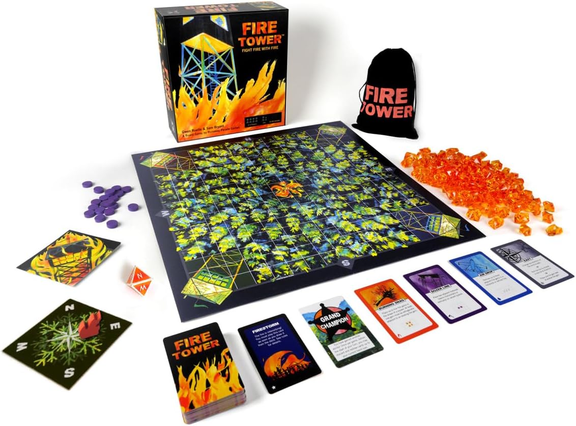 Runaway Parade Games Fire Tower Board Game Deluxe Edition- Fight Fire with Fire in This Fast-paced, Competitive Strategy Game | Easy to Learn | 10+ | 15-30 min - Image 2