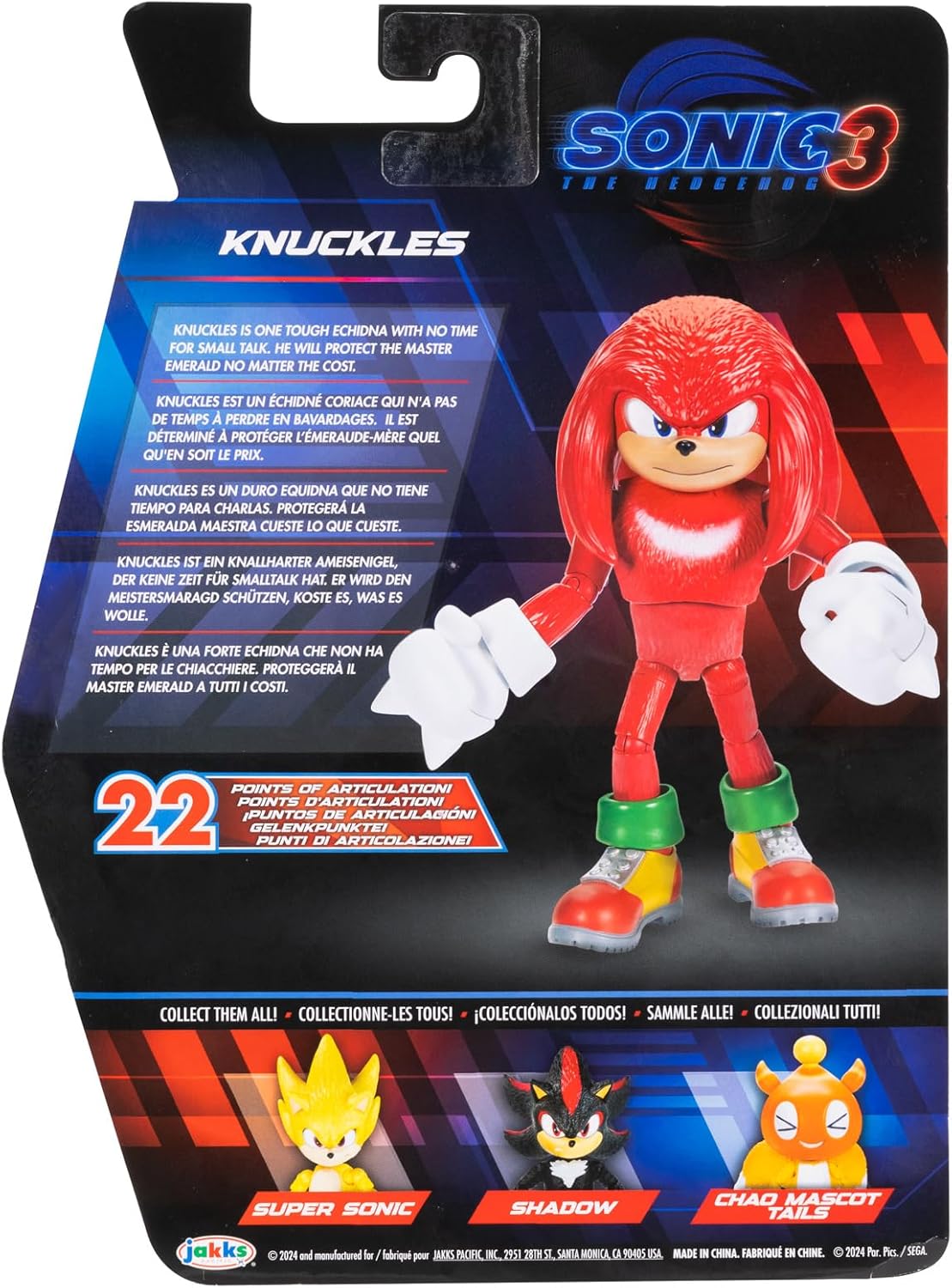 Sonic 3 Movie Action Figures 5-Inch Knuckles Collector Toy Figure, Highly Articulated for Boys Girls - Officially Licensed Sonic The Hedgehog 3 Movie Product - Image 7