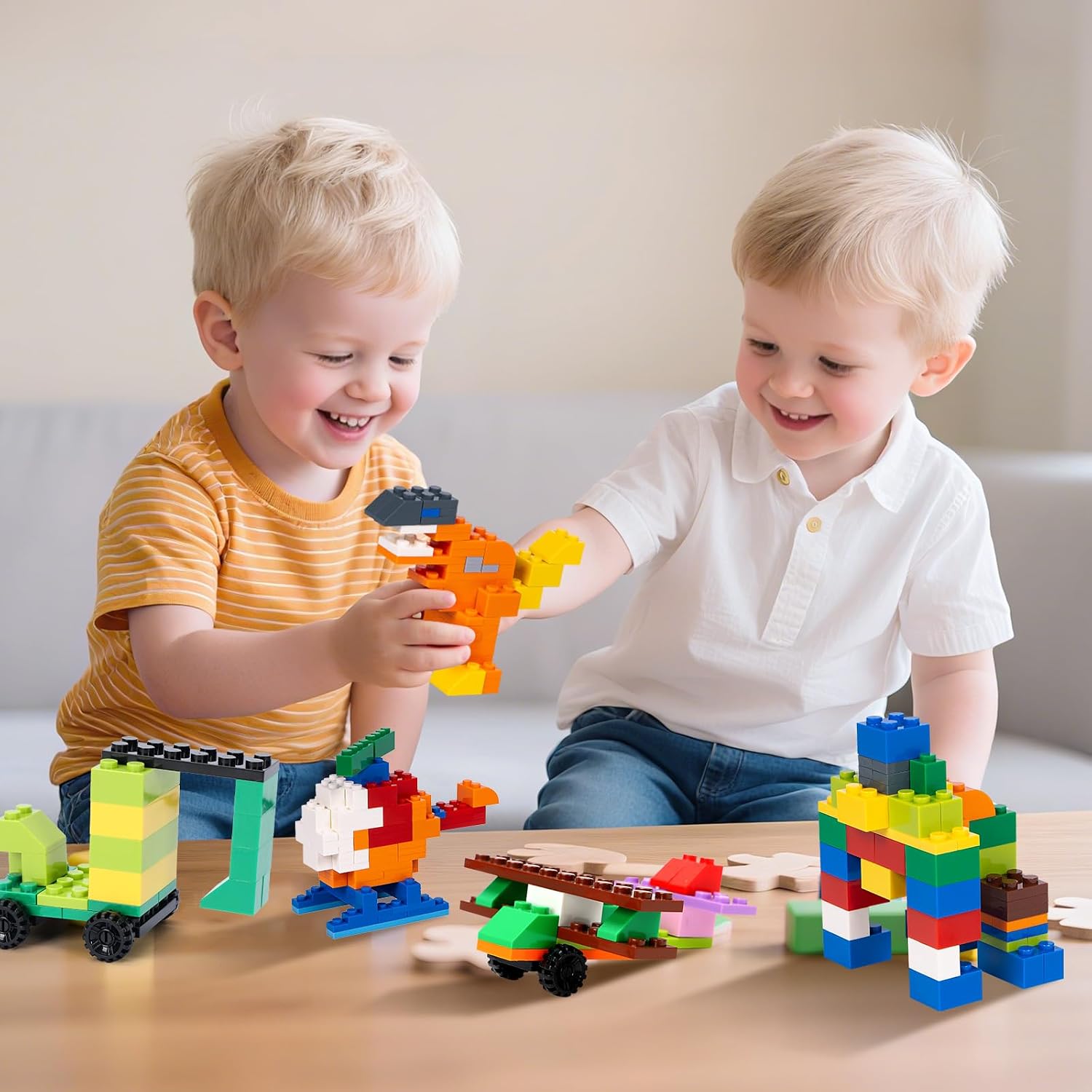 Lekebaby Classic 1546 Pieces Building Bricks with 46PCS Wheel Accessory Kit Basic Brick Set for Kids Creative Play, Compatible with All Major Brands, Educational Toy for Boys Girls 6 Years Old and Up - Image 6