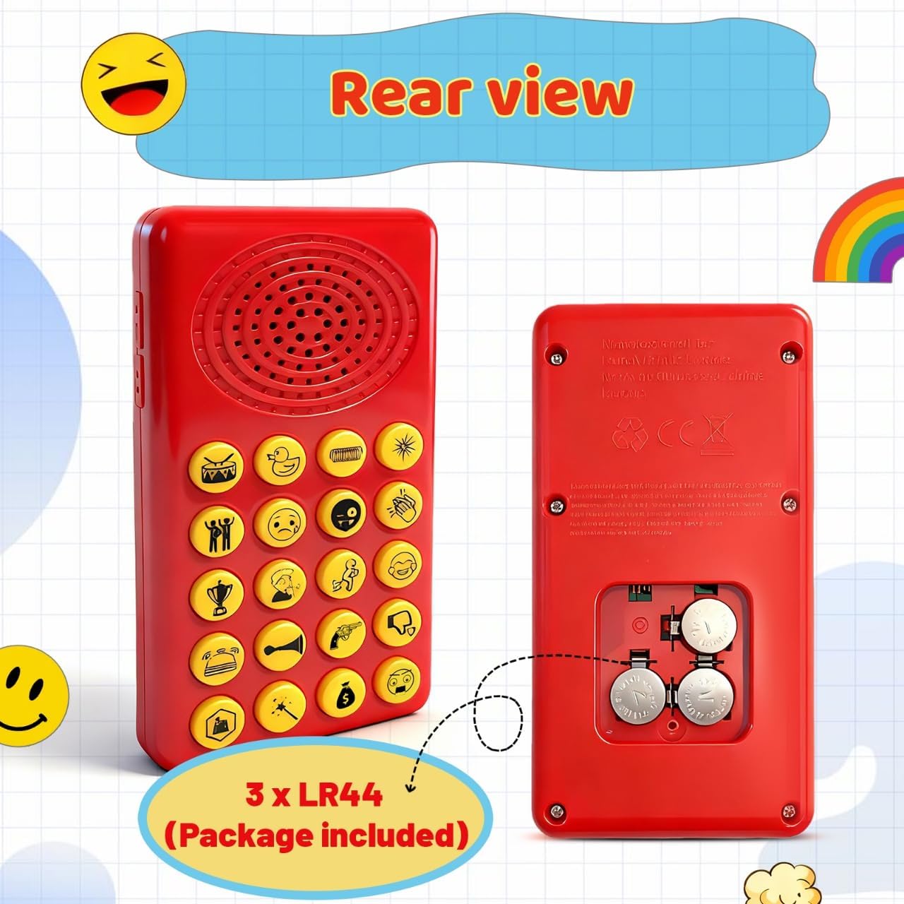 Sound Effects Machine - Noise Maker for Kids - 20 Funny Sounds with Volume Control - Portable Electronic Sound Maker for Party, Game Night and Family Fun - Image 9