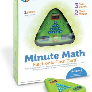 Learning Resources Minute Math Electronic Flash Card – Classroom Must Haves, Homeschool Supplies, Math Manipulatives, Multiplication Chart, Educational Toys for Toddlers, Back to School
