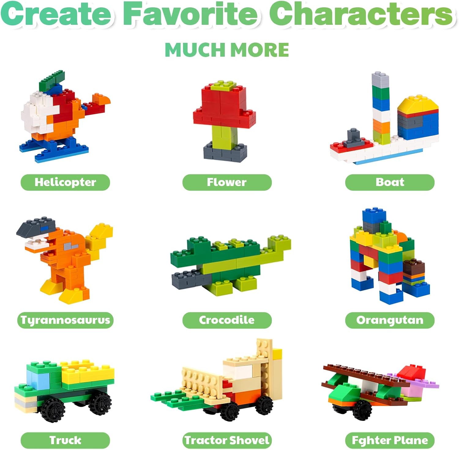 Lekebaby Classic 1546 Pieces Building Bricks with 46PCS Wheel Accessory Kit Basic Brick Set for Kids Creative Play, Compatible with All Major Brands, Educational Toy for Boys Girls 6 Years Old and Up - Image 5