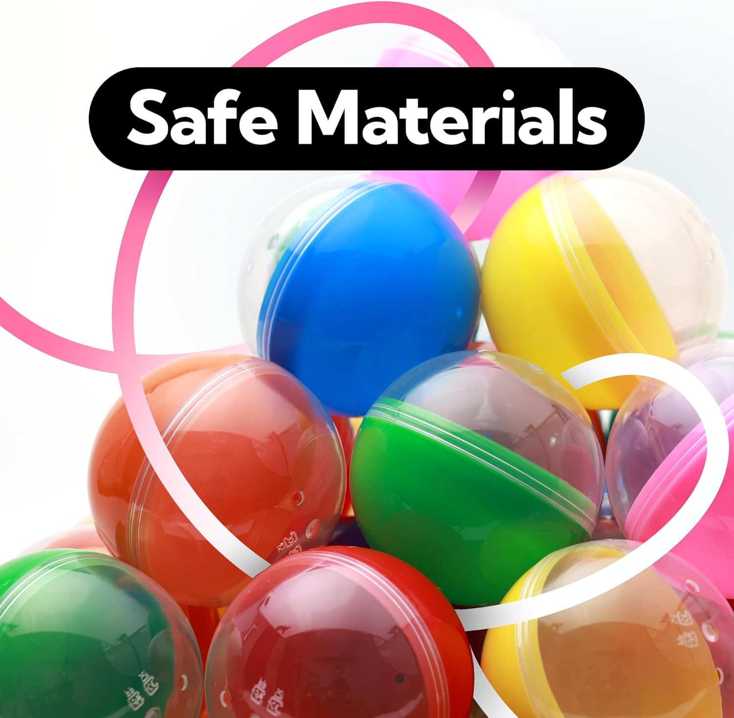Entervending Vending Machine Capsules - 3" Empty Plastic Capsules - Toy Capsule - 14 Round Large Easter Eggs - Bath Bombs Molds - Party Favors Pinata Stuffers DIY Craft Supplies - Image 5