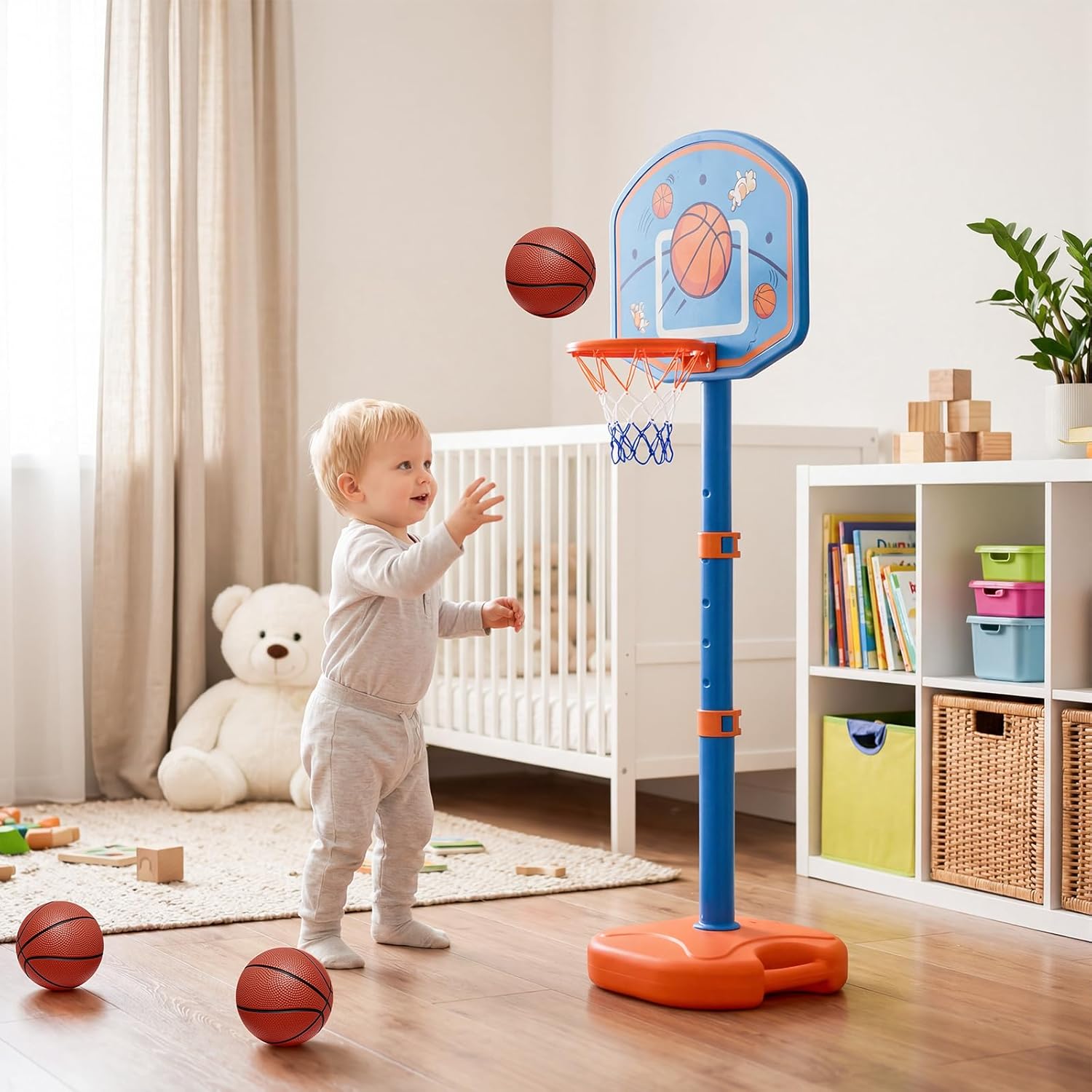 Iyoyo Mini Basketballs,3 Pack 6" Inch Small Basketball Set with Pump Over The Door Mini Hoop Basketball Replacement Toy for Toddlers,Kids,Teenagers for Pool,Indoors,Outdoors - Image 5