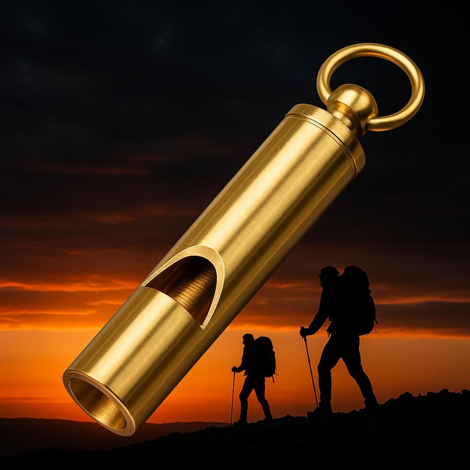 Loudest Brass Whistle — The Original 2-Inch Premium Emergency Whistle 125db+ One Piece Outdoor Survival Whistle On Key-Chain or Hang Around Your Neck and Carry it Anywhere! - Image 8