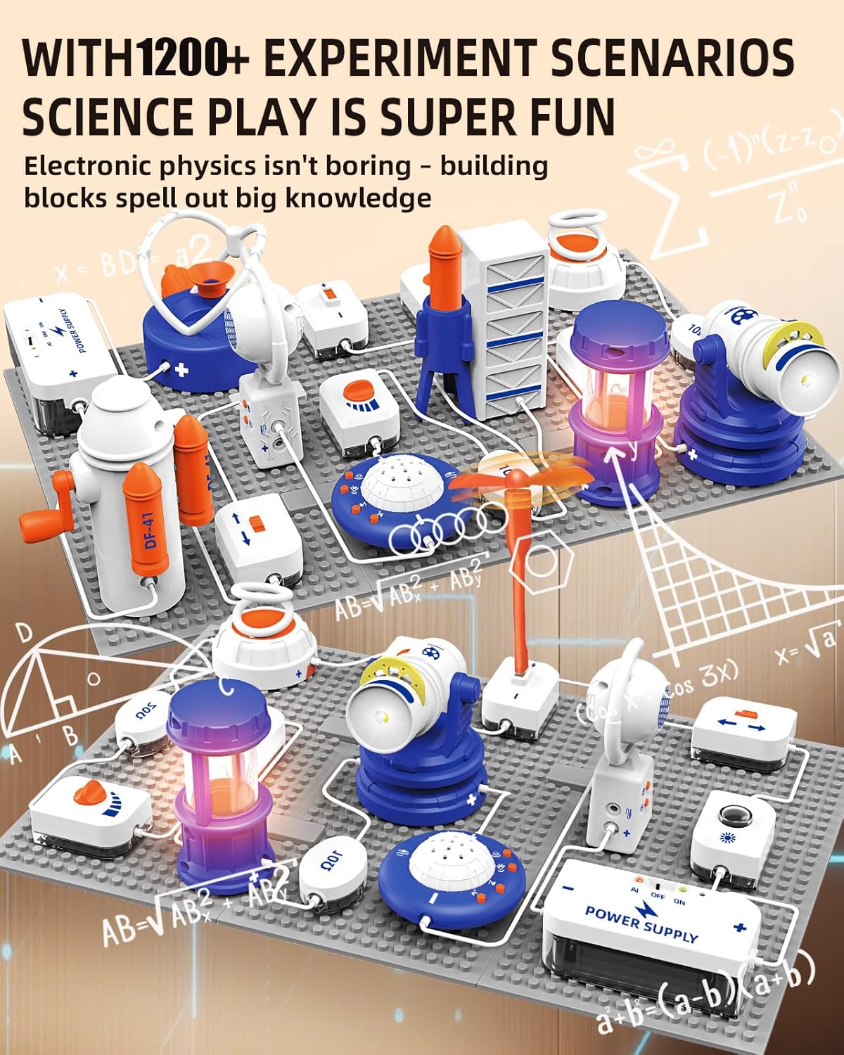 Science STEM Kits for Kids, Electronics Exploration Kit, 66 Pcs DIY Circuit Parts, Over 1200 Projects, STEM Educational Toy Gifts for Kids Boys Girls Ages 3 4 5 6 7 8 9 10 11 12, Color Project Manual - Image 3