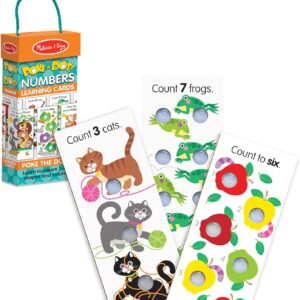 Melissa & Doug Poke-a-Dot! Numbers, Shapes & Colors Jumbo Learning Cards, 13 Double Sided Interactive Flash Cards, Educational Activities for Toddlers & Preschoolers, Ages 1+
