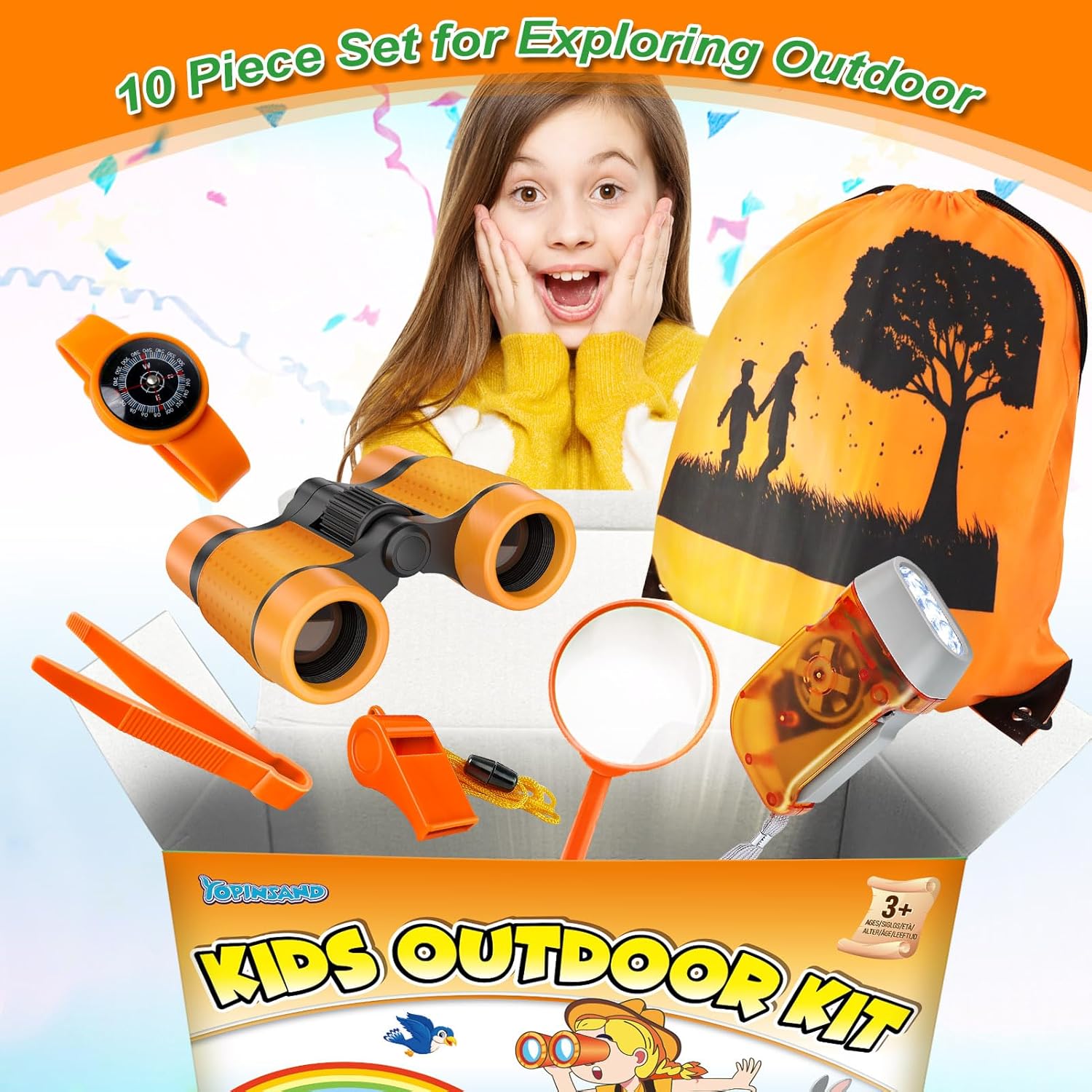 YOPINSAND Kids Explorer Kit & Bug Catcher Kit, Camping Gear for Kids, Outdoor Exploration Set with Backpack & Binoculars, Ideal Outdoor Adventure Toys for Boys Girls 3-12 - Image 2
