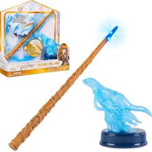 Wizarding World Harry Potter, 13-inch Hermione Granger Patronus Spell Wand with Otter Figure, Lights and Sounds, Kids Toys for Ages 6 and up