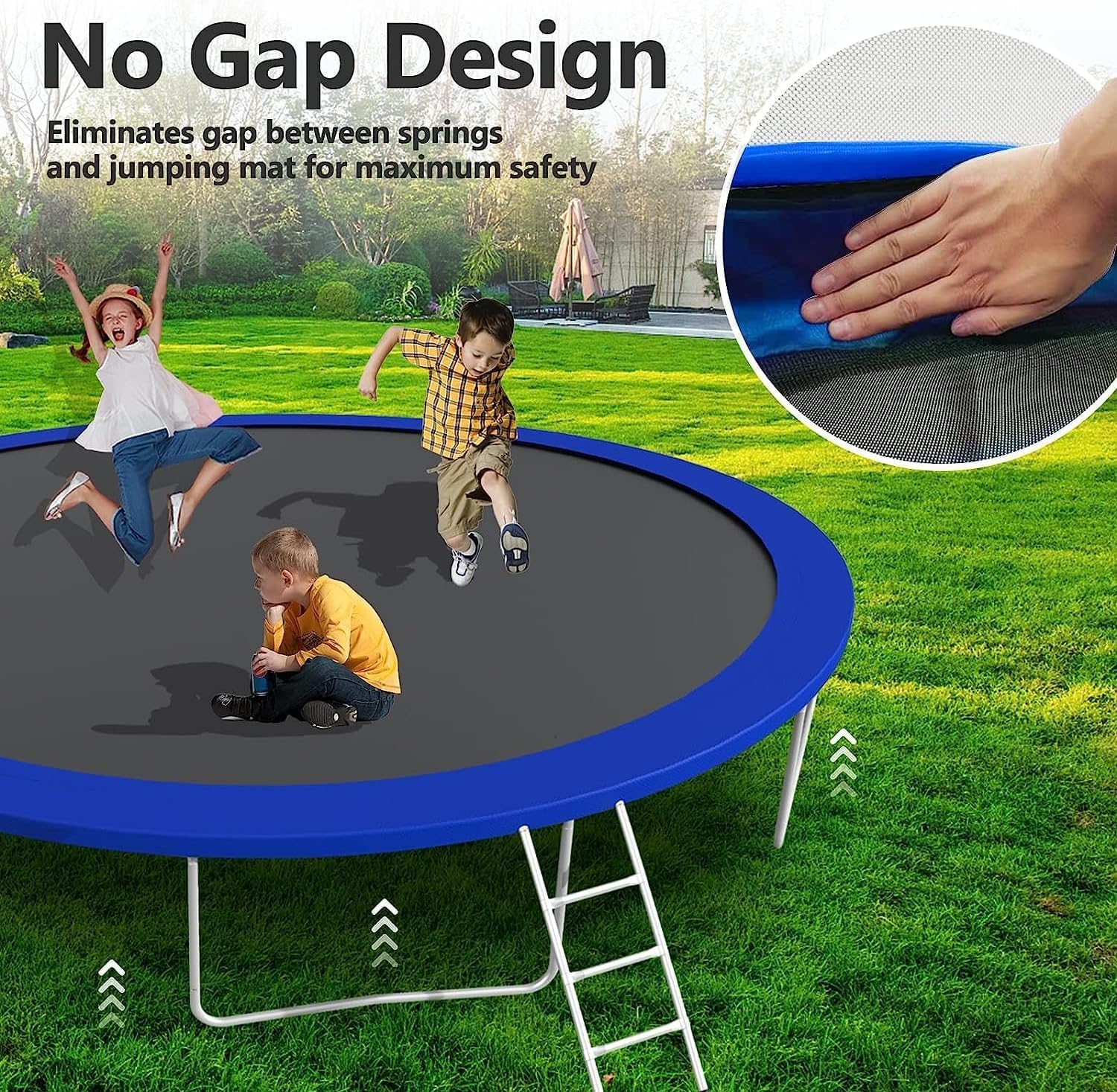 Lyromix Upgraded 16FT 15FT 14FT 12FT 10FT 8FT Trampoline Outdoor with Basketball Hoop and Net, Capacity for 4-6 Kids and Adults - Image 7