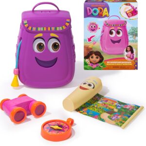 Dora, My Adventure Backpack, with Explorer Accessories‚ Toy Binoculars, Map & Compass, Kids Toys for Girls & Boys Ages 3 & Up