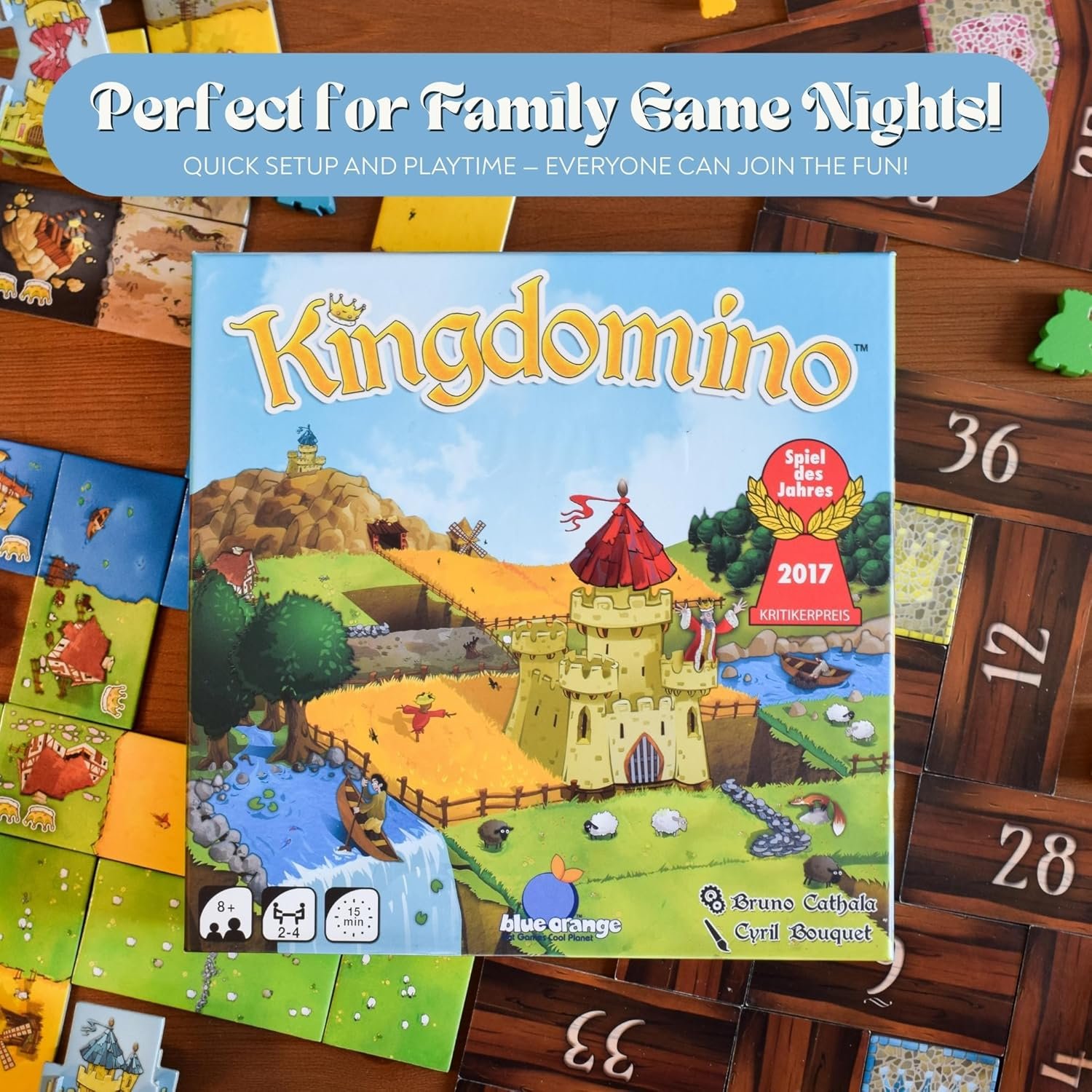 Blue Orange Games Kingdomino Award Winning Family Strategy Board Game, 2-4 players - Image 4