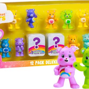 Care Bears Mini Collectible Figures | 12 Pack Deluxe Box | 12 Surprise Mini Figures with 2 Rare Hidden | Official Bears Collectibles by PMI Kids World | Assortment A to C (Assortment B)