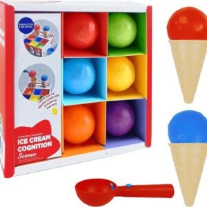 Ice Cream Toy (9 Pcs) – Pretend Play Toys for Toddlers- Multi Color Ice Cream Play Set , Ice Cream Maker for Kids, Dramatic ice Cream Shop for Kids ,Perfect Scoop and Ice Cream Balls for Preschool.