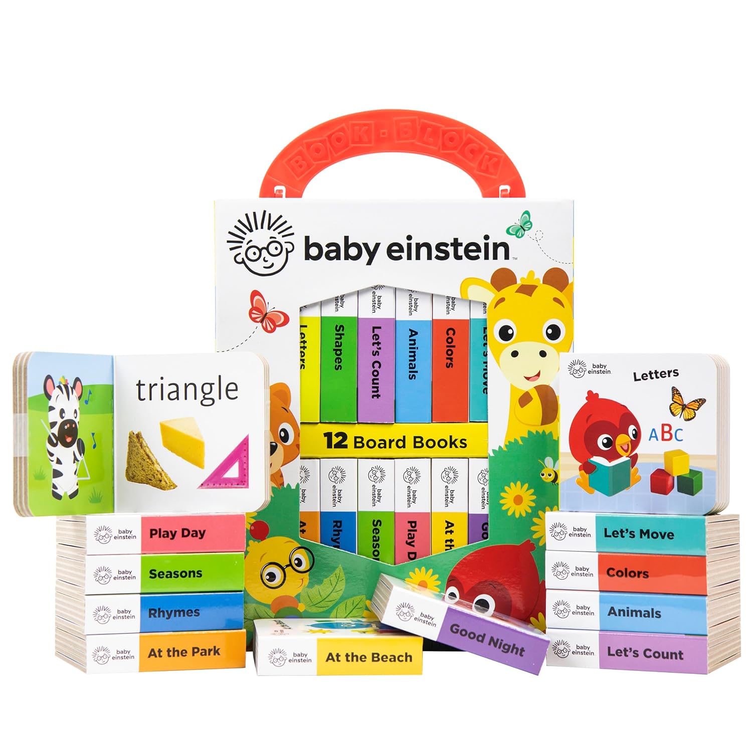 Baby Einstein - My First Library Board Book Block 12-Book Set - First Words, Alphabet, Numbers, and More! - PI Kids - Image 8