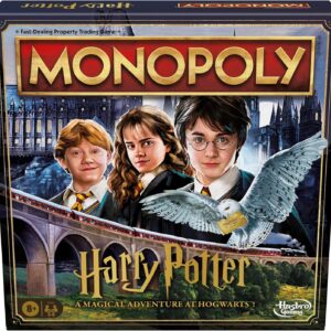 Hasbro Gaming Monopoly Harry Potter Edition Board Game | A Magical Adventure at Hogwarts | Ages 8 and Up | 2 to 6 Players | Family Games | Gifts for Kids and Adults