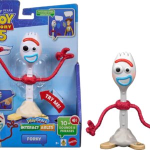 Mattel Disney and Pixar Toy Story 5 Interactables Figure, Forky 7 Inch Playscale, Movie Phrases & Converses with Other Characters in Line