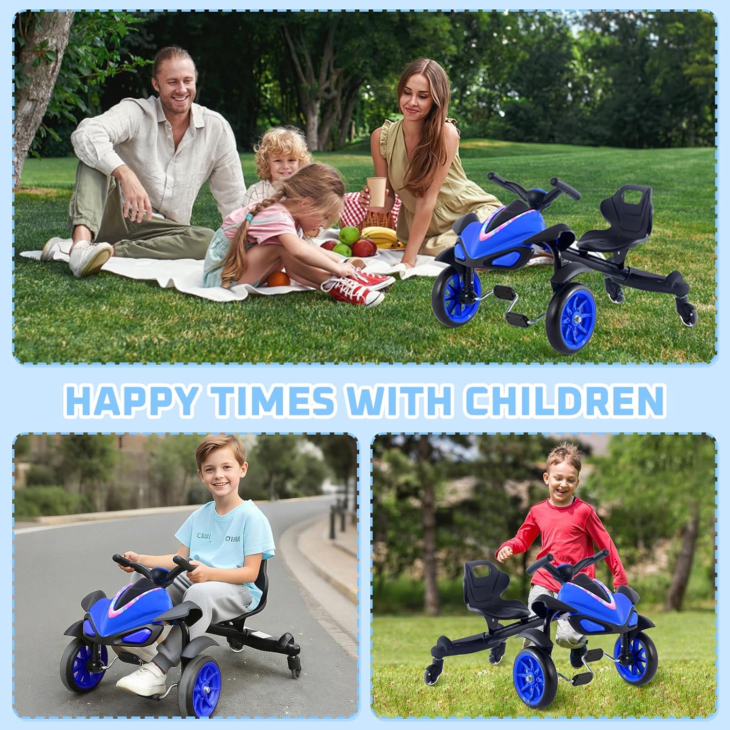 2-in-1 Kids Drift Bike - Crazy Drift Tricycle for Toddlers and Kids 3-5 Years Old - Image 6