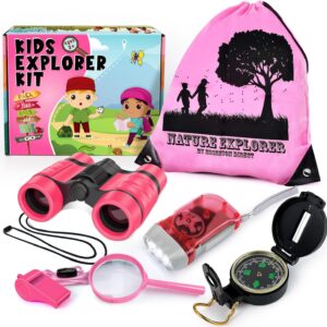 ESSENSON Kids Explorer Kit – Adventure Kit for Kids, Outdoor Explorer Kit with Binoculars, Summer Outdoor Toys for Kids Ages 4-8
