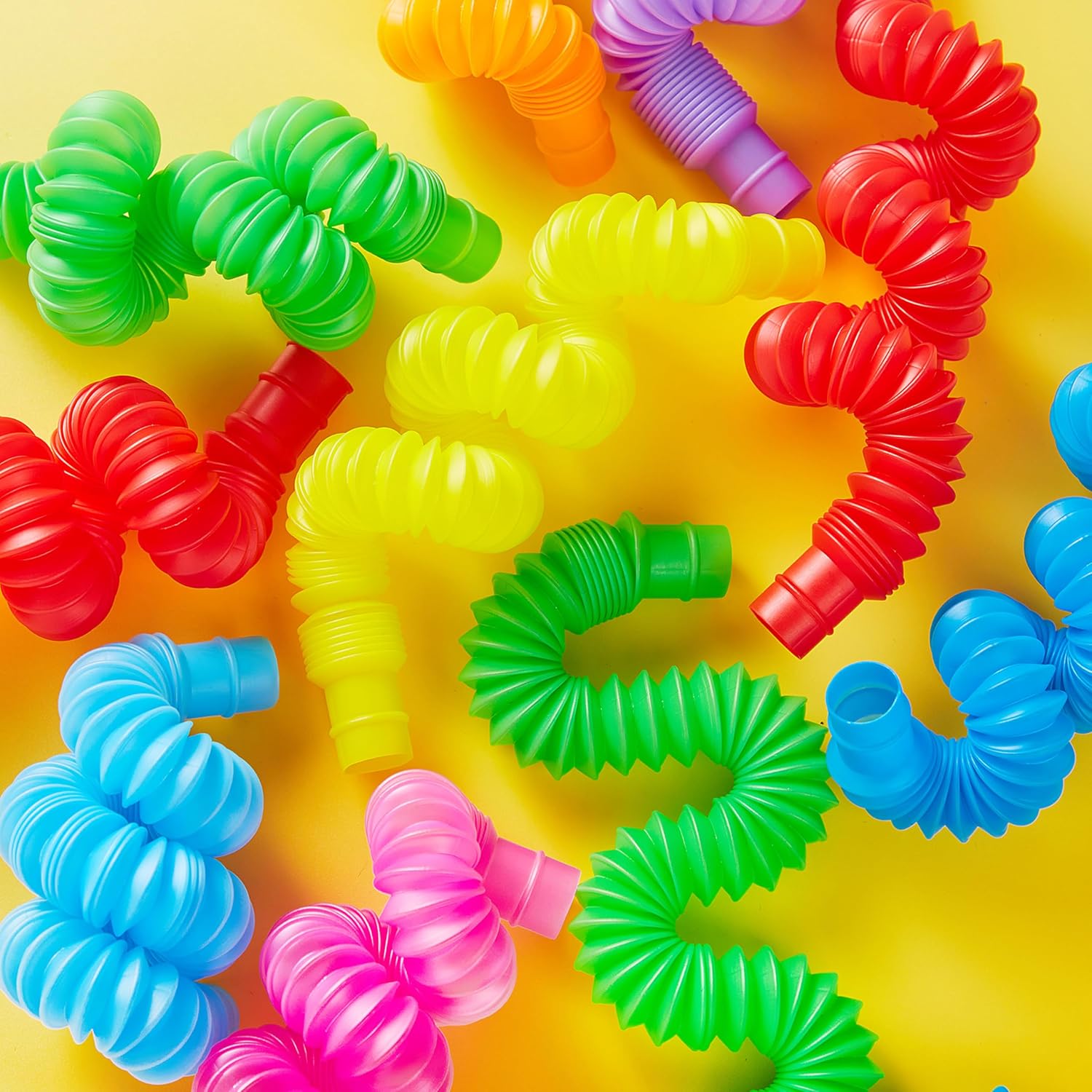 JOYIN 18 Pack Pop Tubes, Sensory Toys (Small) Fidget Toys Party Favors - 9 Colors, Creativity Learning & Fun for Kids - Perfect for Prizes Goodie Bags, Classroom School Reward - Image 9