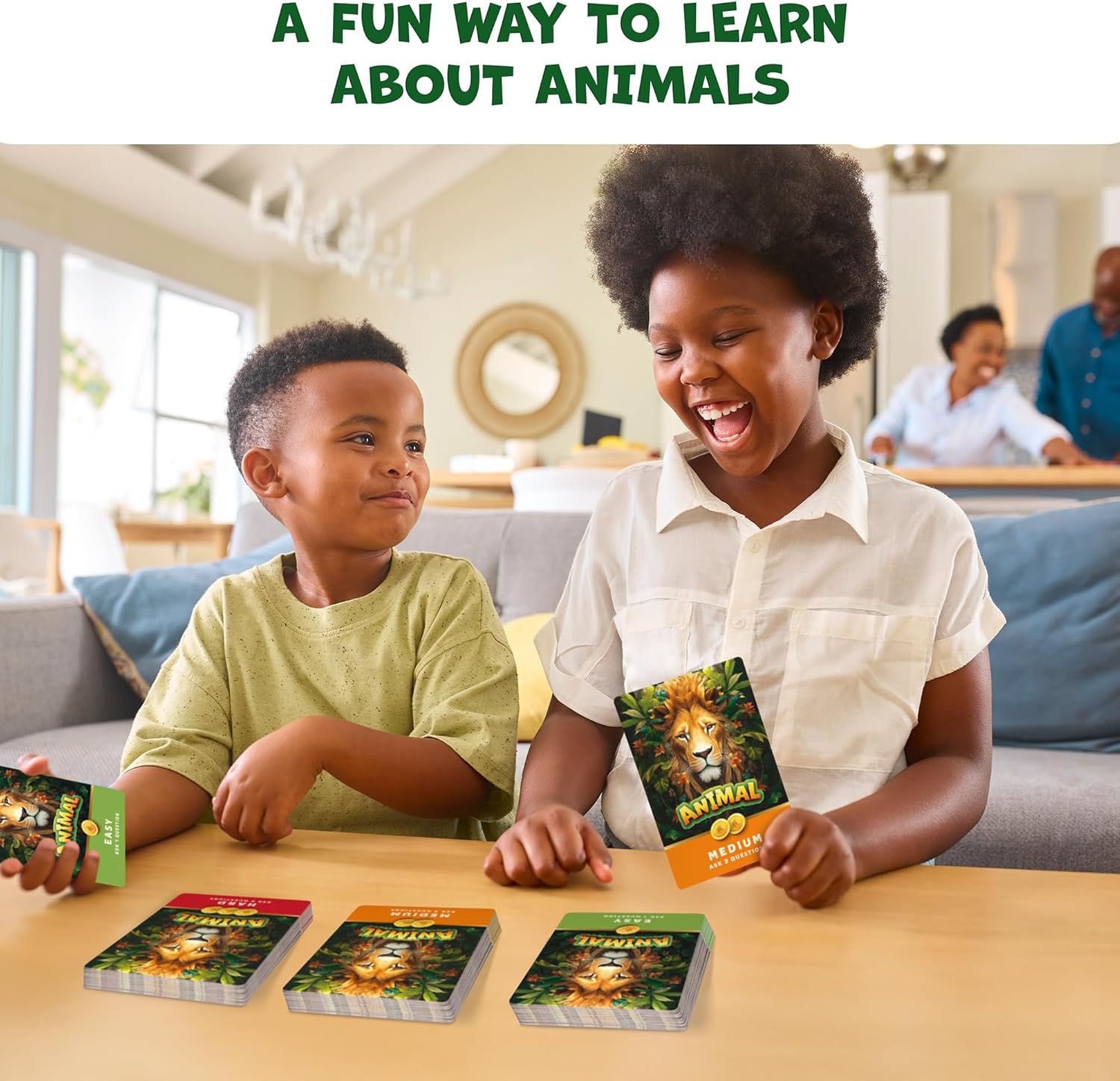 Guess The Animal – Educational Guess In 5 Clues Game for Kids & Family – Fun Children’s Guessing Game for Learning Animals, Perfect for Home, School or Travel – Girls, Boys Ages 6, 7, 8, 9, 10 - Image 2