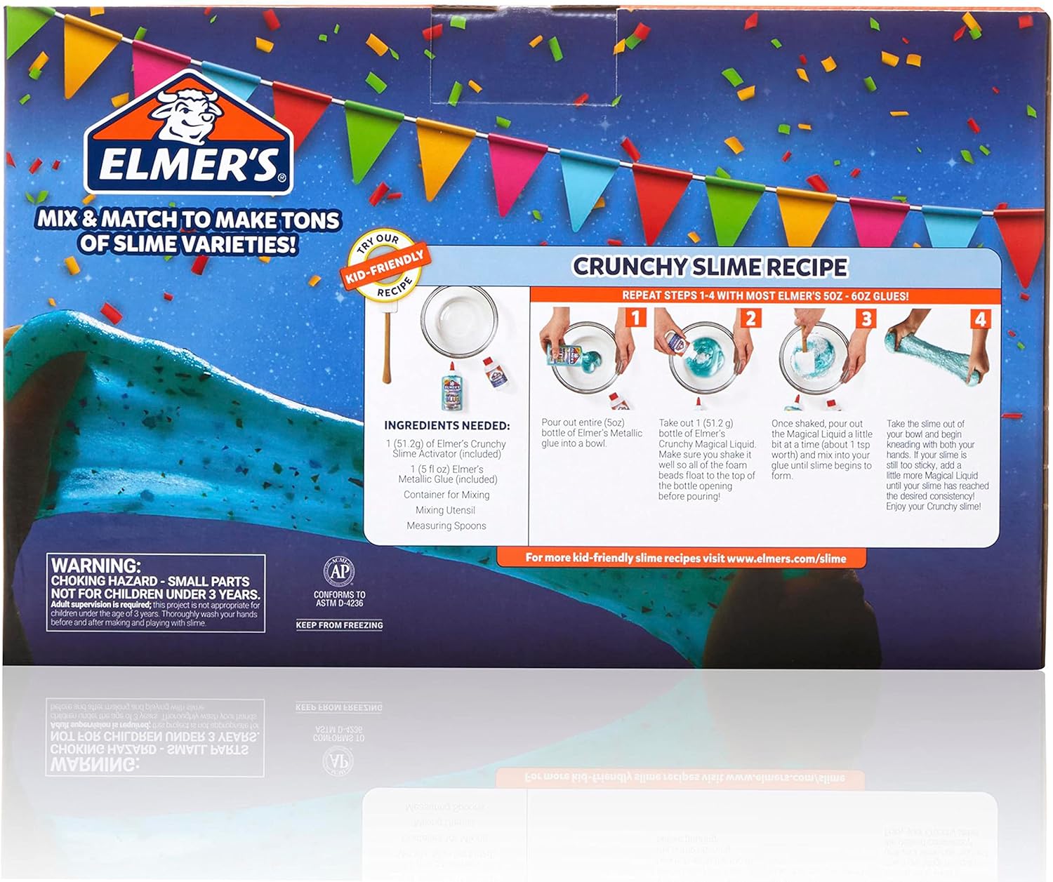 Elmer's Celebration Slime Kit, Complete Slime Supplies, Includes Assorted Magical Liquid Slime Activators and Liquid Glues, 10 Count - Kids Activity, Creative Fun, Arts & Crafts - Image 9